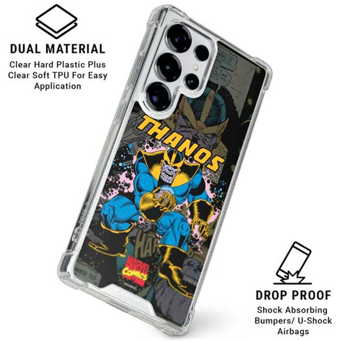 Marvel Classic Comics Thanos Galaxy S25 Ultra Clear Case